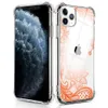 For iphone 11 Case Hard PC+ TPU Bumper Protective Case for Apple iPhone 11 6.1 Inch Crystal Lace Design White Purple Green