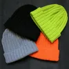 Katı Unisex Beanie Kış Yumuşak Sıcak Örme Şapka Bay Bayan DIY takke Şapkalar Gorro Kayak Elastik Beanies Casual Kaflı Skullies Hip Hop Caps