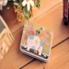 500pcs Lovely Metal Rektangulära Smycken Förvaring Box Candy Tin Box Organizer Holder Trinket Gift Mini Söt