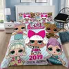 3D Cartoon LOL Cute Duvet Cover z poduszkami dla dzieci274n