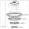 Moderne Home Decor 4 Ringen Luster Plafondverlichting Ronde Kristal Opknoping Lampen Woonkamer Keuken Slaapkamer LED Kroonluchter Verlichtingsarmaturen