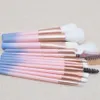 Multifunction Makeup Brushes Set Powder Foundation Eye Shadow Eyebrow Eyelash Make Up Brush Kits With Brush Barrel 12Pcs /set RRA1089