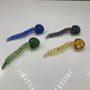 Gekleurde glazen schedel DAB-hulpmiddelen voor olie en was roken Accessoires Glas Dabber Tool te koop voor Bong Water Pipe