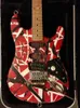 Edward Eddie Van Halen Heavy Relic Red Franken Electric Guitar Black White Stripes, ST Shape Maple Neck, Floyd Rose Tremolo & Locking Nut