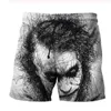 Il nuovo modo Pantaloni corti divertente clown 3D Stampe Shorts Uomo Donna Hipster bicchierini della spiaggia libera il trasporto