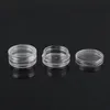 2.5g Containers Jars Bottle Clear Plastic Box Transparent 2.5 g For Cosmetic DAB Wax Storage Makeup Balm Face Cream Eyeshadow Nail Lip Gloss Sample Refillable Small Pot