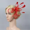 Korean fashion headdress hairdress bride net yarn feather headdress party