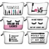 Digital Bride Makeup Bags Girls Brides Toiletry Pouch Lipstick Eyelashes Cosmetic Bag Christmas Birthday Party Gift for Girl