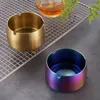 430 Stainless Steel Ashtray High Windproof Titanium Plating Cone Car Ashtray Laser Cigarette Ashtray Gift Customized SML VT03239362242