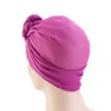 Helisopus 2020 nuevo turbante de flores grandes para mujer, moda para mujer, 13 colores, nudo sólido, gorro para fiesta de boda, elegante pañuelo largo para la cabeza