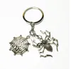 2020 moda jóias mini keychain, chaveiro aranha, teia de aranha, chaveiro prata dres s elegante DIY presente artesanal A322