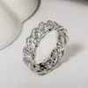 Hip Hop Ins Top Satış Vintage Takı 925 STERLING Silverrose Altın Çapraz Yüzükler 5a Cz Kristal Zirkon Partisi Kadın Düğün Ri245o