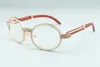 natural wood diamond glasses 7550178-B high quality The entire frame is wrapped with diamond glasses frame Size: 55-22-135mm