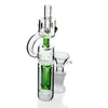 5,9 pollici Pettine Perc Percolatore Acqua Bong Narghilè Vetro spesso Tubo di fumo Bubbler Verde Piccoli bicchieri Bong con ciotola da 14 mm