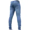 Puimentiua Mens Pencil Jeans Fashion Men Casual Slim Fit Straight Stretch Feet Skinny Jeans For Male Sell Trousers