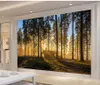 Personnalisé Toute taille Photo Forest Lodge Sunshine Sunshine Murales murales 3D Fond d'écran
