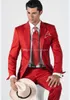 Handsome Two Buttons Groomsmen Notch Lapel Groom Tuxedos Men Suits Wedding/Prom/Dinner Best Man Blazer(Jacket+Pants+Tie) AA273