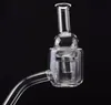 Double Wall 100% Quartz Thermal Banger Nail 10mm 14mm 18mm Double Tube Thermal Banger with Quartz Ball Crab Cap For Glass Bongs