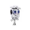 925 Sterling Silver Summer Collection Wise Owl Graduation Dangle Charm Bead Convient aux bijoux de style européen Pandora Bracelets porte-bonheur