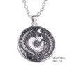 Gx010 raposa dormindo em mato pingente corrente viking vintage talismã antigo amuletos de prata joias diy artesanal297o