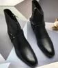 Ny BEST SL Mens Knight Square Heel Snakeskin Snö Vinter Ankel Martin Cow Läder Slitstark Handgjorda Booties SZ38-47