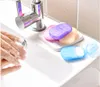 20pcs /箱の使い捨て可能な塵の小型トラベル石鹸紙の洗濯手の浴室洗浄ポータブルボックス泡立て石鹸紙の香りのシートKD1