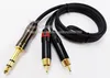 Kable, 6,35mm Stereo Męski do Dual RCA Męskie Złącze wtykowe Adapter Highfidelity Audio Speiter Cable 1M / 1 sztuk