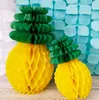 Ciondoli di carta velina a nido d'ape di ananas di festa Bottiglia di fragole Luau hawaiano Festa di compleanno Sfondo di nozze Appeso Decorazione fai da te
