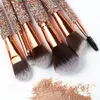 10st Makeup Brushes Set Diamond Handle Foundation Powder Blush Eye Shadow Lip Borstes Face Cosmetics Brushes2890777