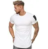 Mens sommar gym träning träning t-shirt högkvalitativa bodybuilding tshirts o-neck korta ärmar tee toppar kläder för män