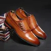 Mens Shoes Large Sizes Italian Social Shoe Male Dress Shoes Men Elegant Party Leather Formal Brown Black Red