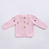 Automne bébé filles princesse Cardigan 2019 nouveau arc-en-ciel couleur Pompon tricot évider enfants à manches longues pull enfants tout-match vêtements d'extérieur Y2571