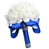 New Wedding Bouquet Ribbon PE Foam Artificial Flowers Bridal Bridesmaid Hand Bouquet Bride Foam Holding Flowers Wedding Supplies