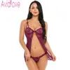 Avidlove Sexy Lingerie da donna Intimo fantasia con perizoma Fitness Babydoll Indumenti da notte Lingerie sexy Intimo caldo Indumenti da notte in pizzo D18120802