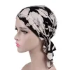 Casquettes de cyclisme masques femmes musulmanes Hijab Cancer chimio fleur imprimé chapeau Turban casquette couverture cheveux écharpe Wrap pré-attaché chapeaux imprimé Bandana
