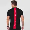 Gyms Clothing Fitness Tees Men Fashion T Shirts Extend Hip Hop Summer Short Sleeve T-shirt Cotton Bodybuilding Muscle Guys