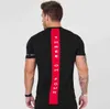 Gyms Clothing Tees Fitness Men Modne T-koszule przedłużenie Hip Hop Letnia T-shirt z krótkim rękawem Bawełny kulturystyka chłopaki