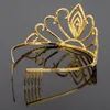 Girls039 head pieces Children039s drill hair band Dress accessories kids crown metal with diamond with comb gold and silver 2704161