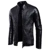 Moda Uomo Moto Giacche in pelle PU Autunno Inverno Giacche slim fit Uomo Business Fitness Capispalla casual