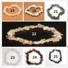 Newly Natural Stone Chip Beads Stretchy Bracelets for Women Ladies Girls Ethnic Style Colored Stone Bracelet Gift