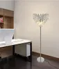 Luxury LED Crystal Floor Lamp Simple Modern Crystal Table Lamp Study Standing Light for Bedroom Living Room Creative Post-modern Floor Light