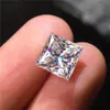 Lotusmaple 0.08ct -6ct Princess Cut Square Shape Real D Color Fl Loose Moissanite Diamond Test Positive Stone 각각 0.5ct 이상의 무료 GRA 인증서를 제공하십시오.