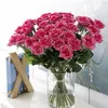 Flores Artificiais Rosa Peônia Flor Decoração Casa Casamento Buquê de Noiva Flor de Alta Qualidade 10 Cores GB844