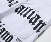 2019新しいファッションメンズカジュアルジーンズストレートスリムな文字プリントホワイトパンツの大きいサイズを発送