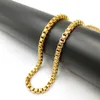Colliers 6 mm Tone doré populaire Men en acier inoxydable Boîte de liaison chaîne Fashion Bijoux de haute qualité Choker YS246158960