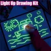 Éclairer amusant Puzzle dessin jouet carnet de croquis enfant planche à dessin Graffiti Fluorescent lumineux dessiner avec lumière