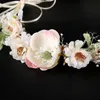 Fashion Ladies White Flower Tiaras And Crown Wreath Floral Women Headband Garland Hearwear Headpiece Wedding Hair Accessories