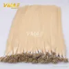 VMAE European Blonde Natural Black Brown rak dubbeldragen Nano Ring Tip Keratin Stick Nuticle Rustat Virgin Human Hair Exen7563169