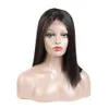 Bob peruvian Remy włosy proste 150% gęstości krótki bob koronki przednie ludzkie włosy peruki dla kobiet pre
