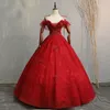 Hand Made Flowers Lace Applique Quinceanera Prom Dresses 2019 Ball Gowns Cheap Off The Shoulder Sweet 15 Girls Vestidos De Novia Party Dress